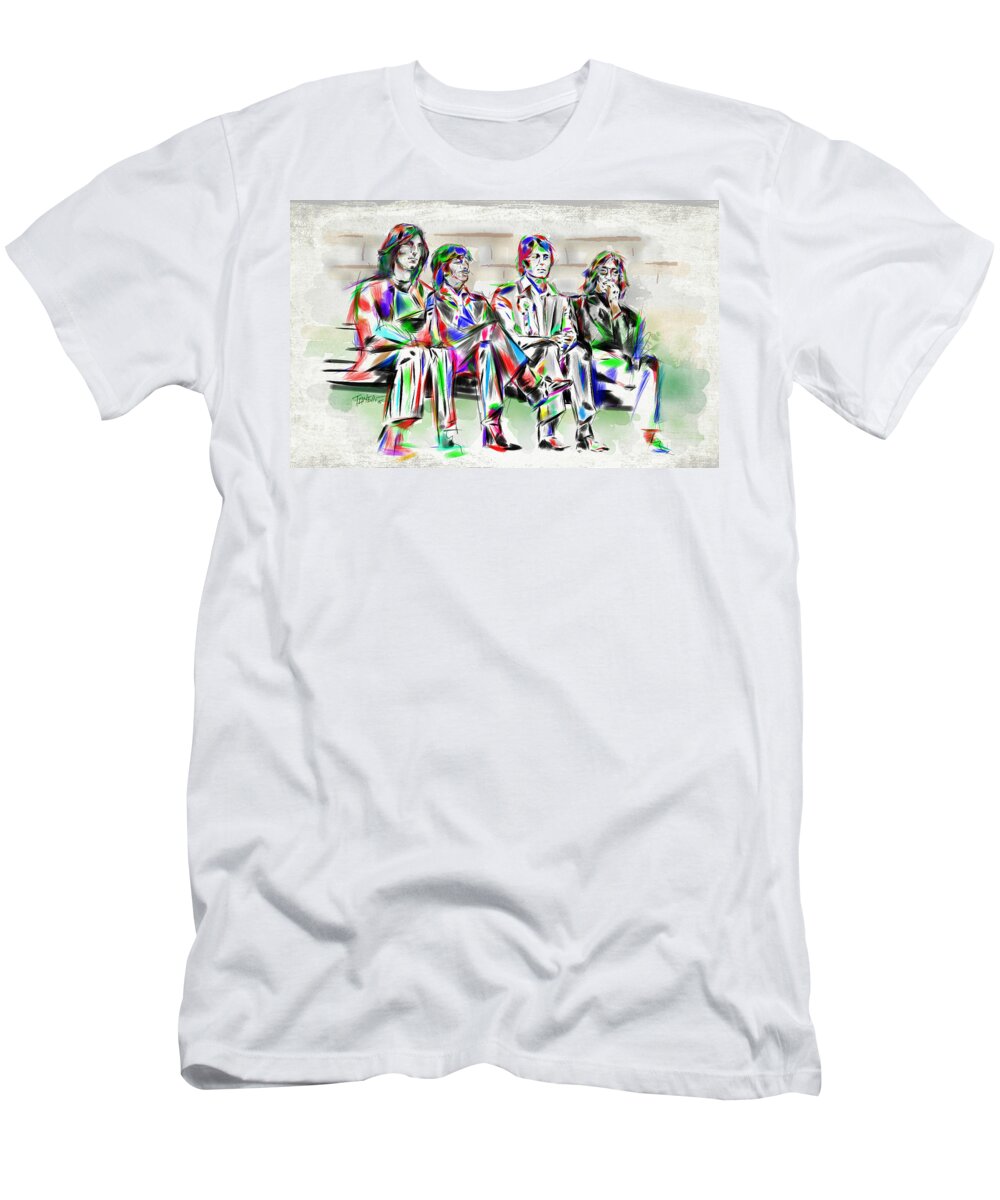 The Beatles T-Shirt featuring the mixed media Beatle Love by Mark Tonelli