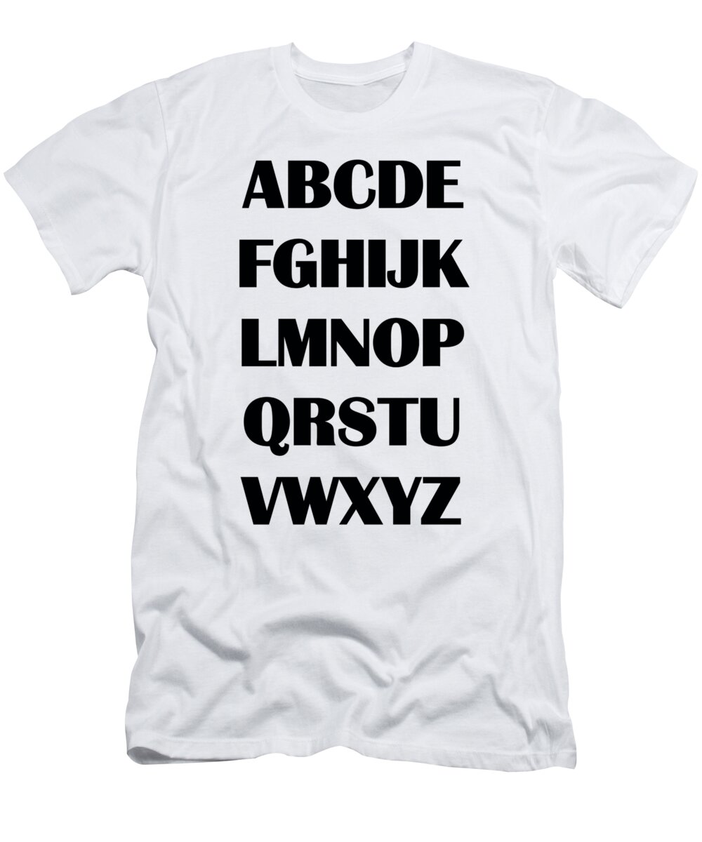 Abc T-Shirt featuring the photograph Alphabet T-Shirt by Edward Fielding