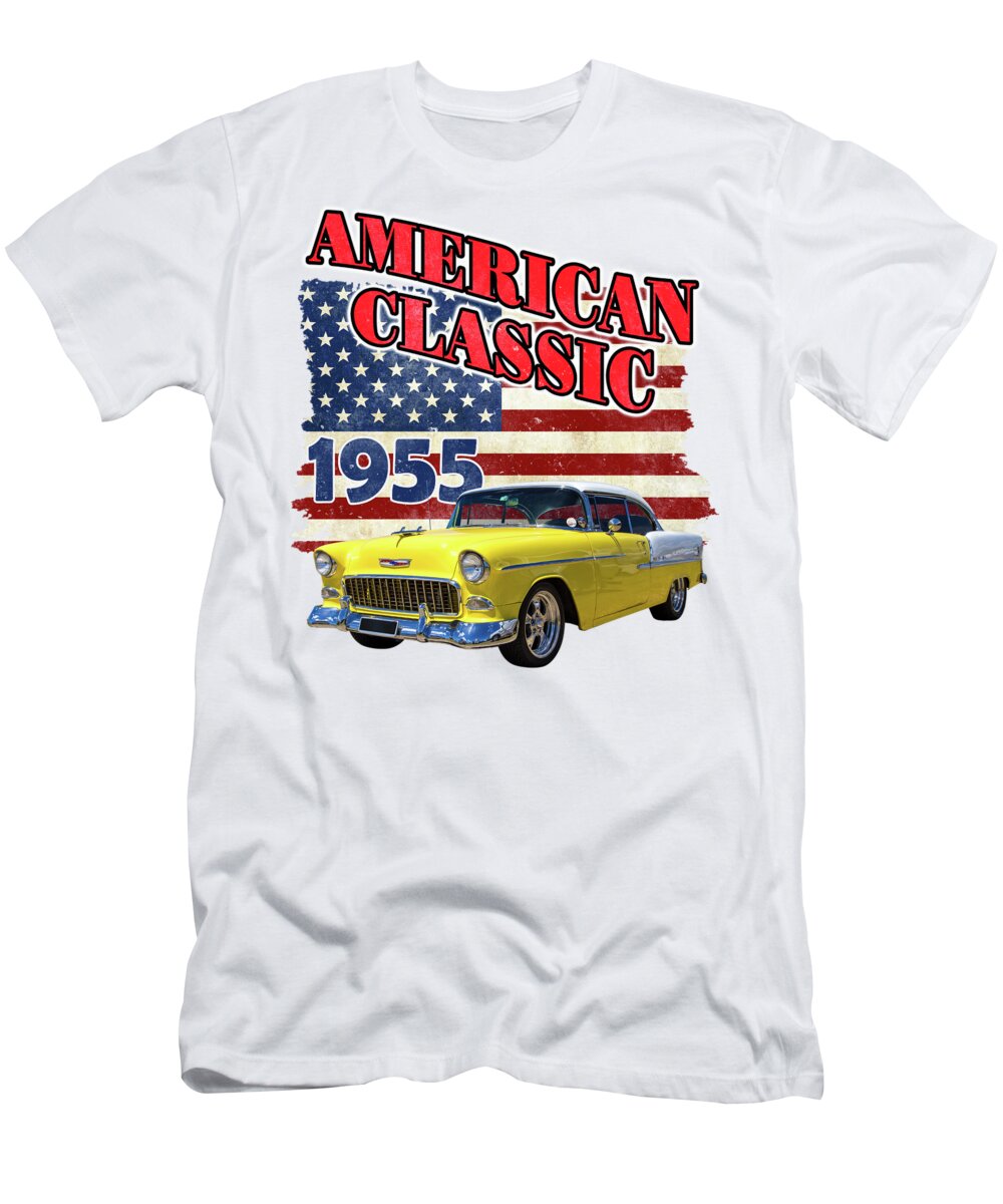 Car T-Shirt featuring the photograph American Classic 1955 by Keith Hawley