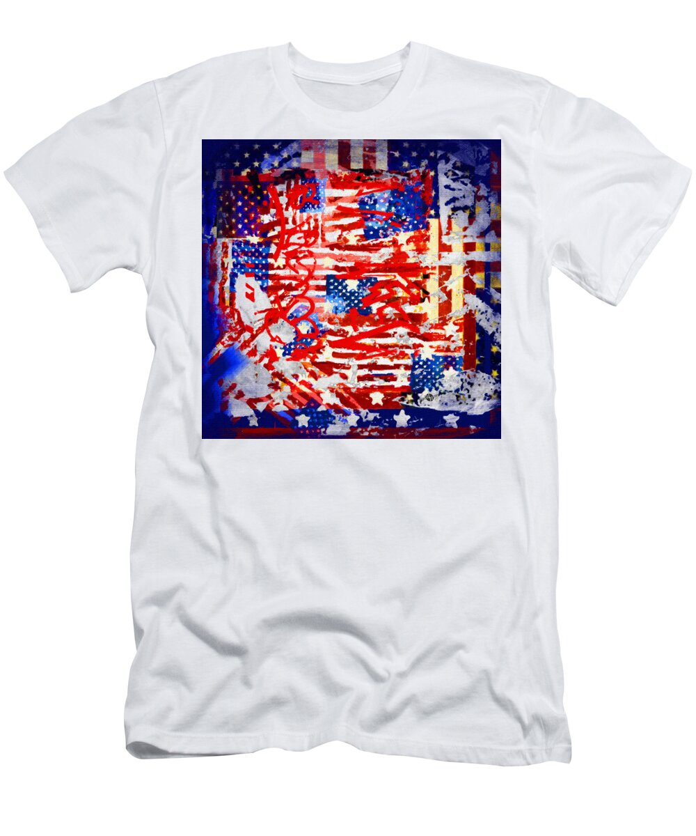 American Graffiti T-Shirt featuring the painting American Graffiti Presidential Election 1 by Tony Rubino