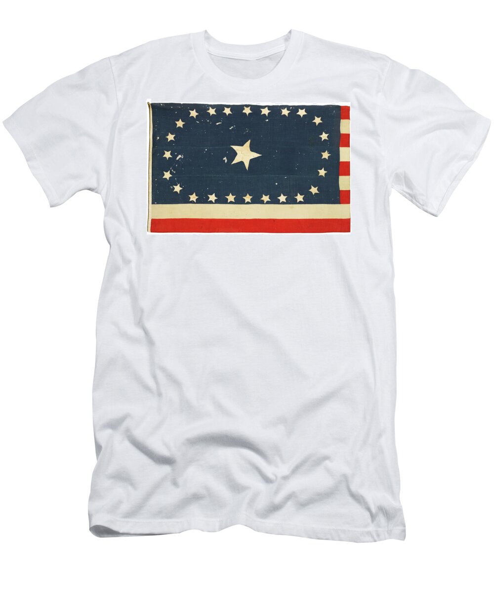 25-star American National Flag Commemorating Arkansas Statehood On June 15 T-Shirt featuring the painting American National Flag Commemorating Arkansas by MotionAge Designs