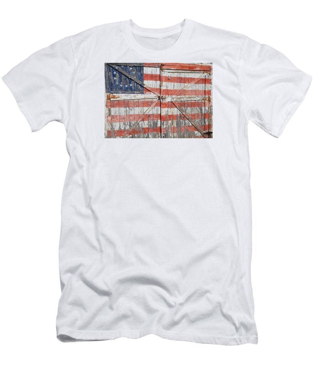 Flag American Barn T-Shirt featuring the photograph American Pride by Robert Och