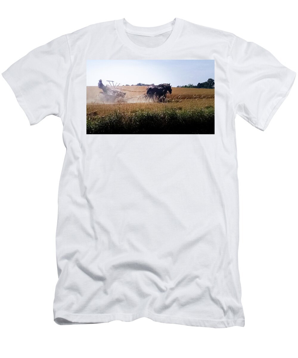 Amish T-Shirt featuring the photograph Amish Harvest by George Harth