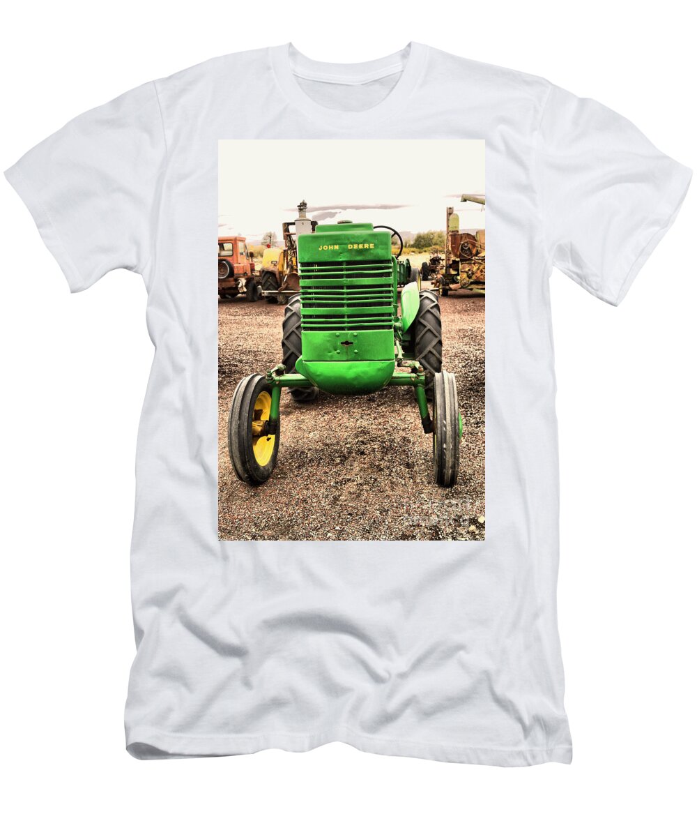 Old T-Shirt featuring the photograph An old John Deere by Jeff Swan