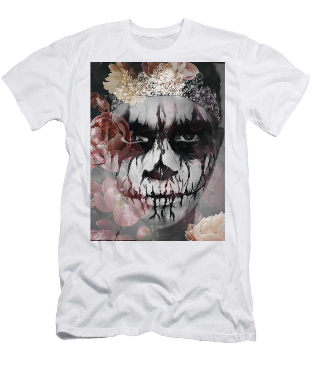Digital Art T-Shirt featuring the digital art Angry Ghost Princess by Artful Oasis