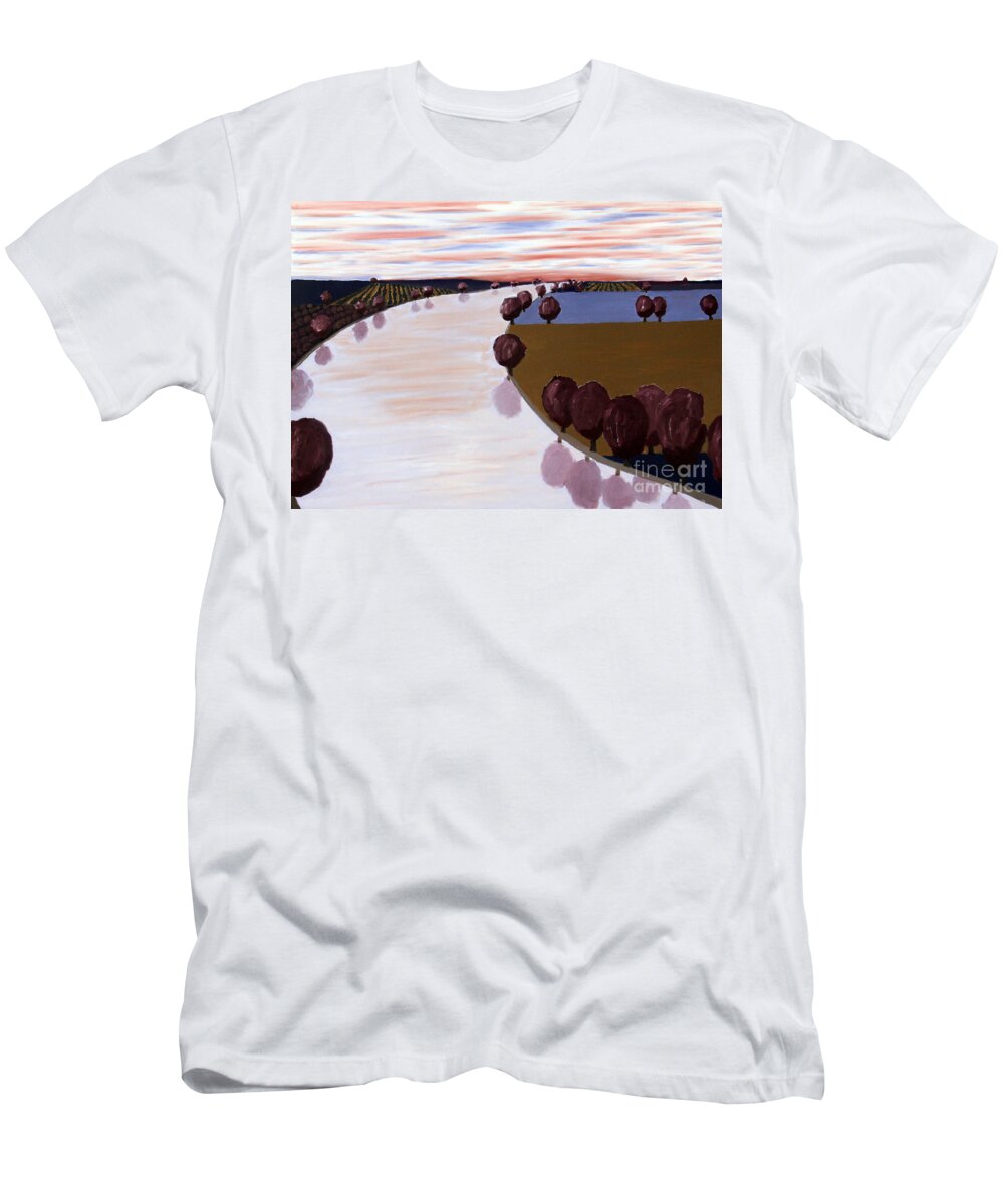 Landscape T-Shirt featuring the painting Another Turn by Paul Anderson