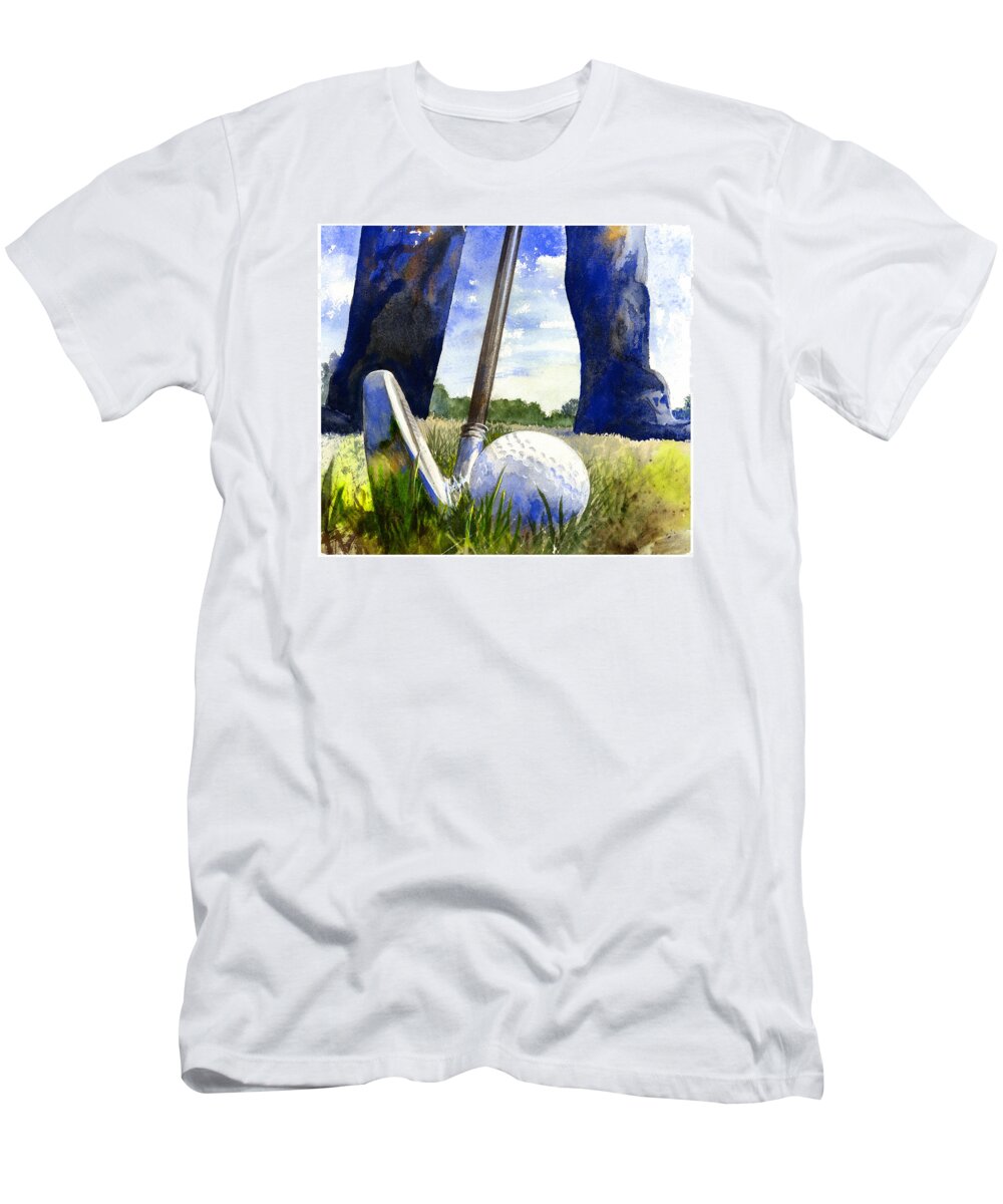 Watercolor T-Shirt featuring the painting Anticipation by Andrew King