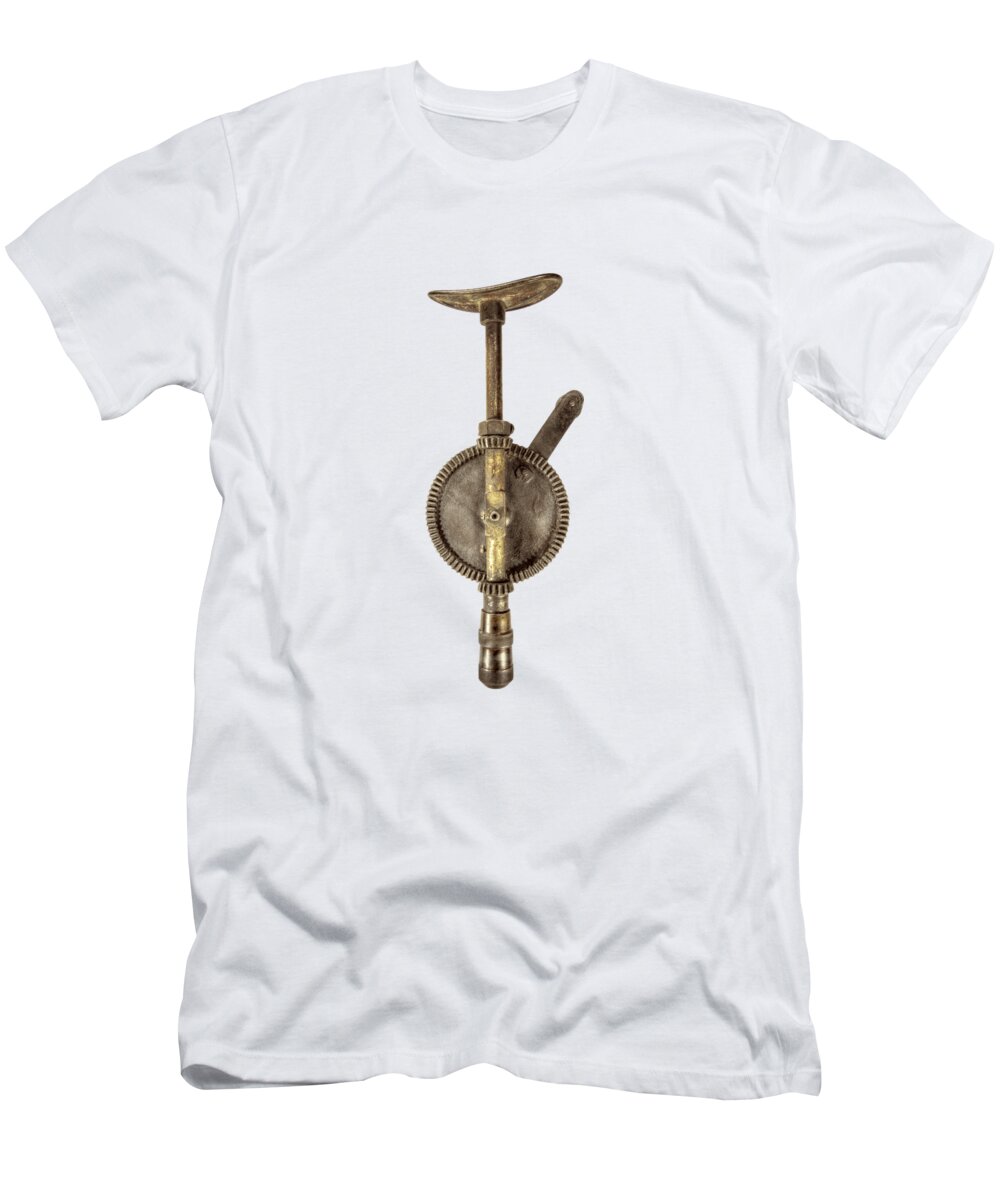 Antique T-Shirt featuring the photograph Antique Shoulder Drill Backside by YoPedro