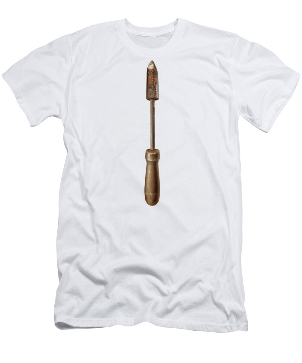 Antique T-Shirt featuring the photograph Antique Soldering Iron on Color Paper by YoPedro