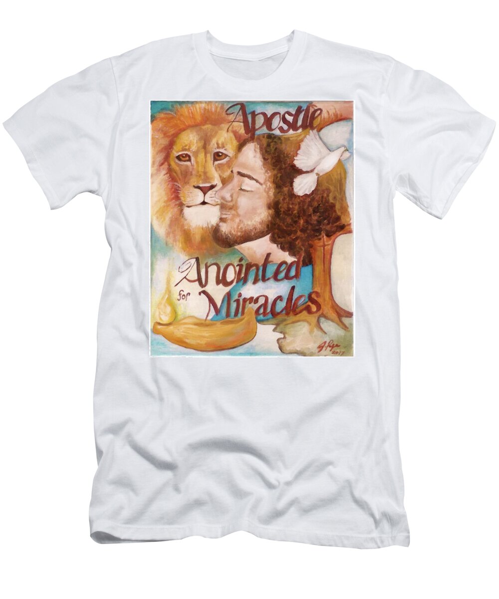 Jennifer Page T-Shirt featuring the painting Apostle by Jennifer Page
