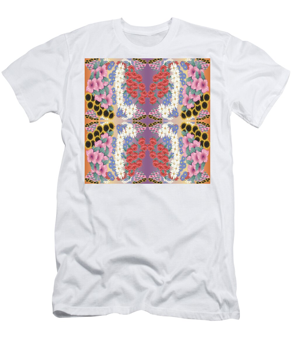 Urban T-Shirt featuring the digital art 117 Express Flowers by Cheryl Turner