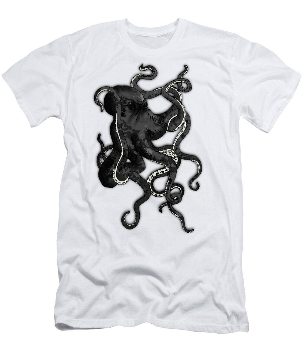 Sea T-Shirt featuring the digital art Octopus by Nicklas Gustafsson
