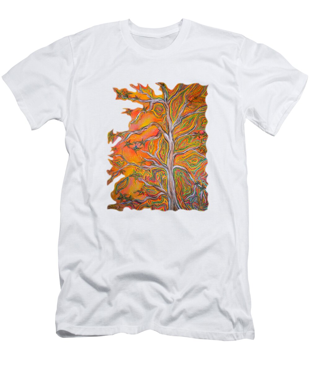 Deborha Kerr T-Shirt featuring the painting Nature's Energy by Deborha Kerr