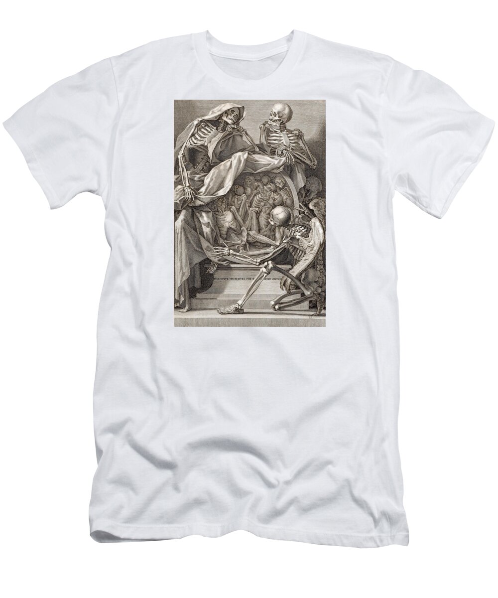 �antique-vintage-retro� Collection By Serge Averbukh T-Shirt featuring the photograph Bernardino Genga - Allegorical Emblems of Death by Serge Averbukh