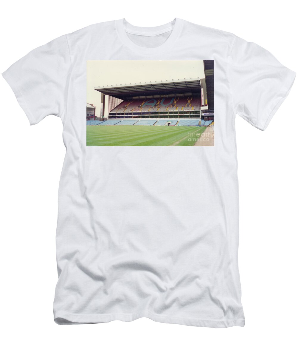 Aston Villa T-Shirt featuring the photograph Aston Villa - Villa Park - North Stand 1 - April 1993 by Legendary Football Grounds