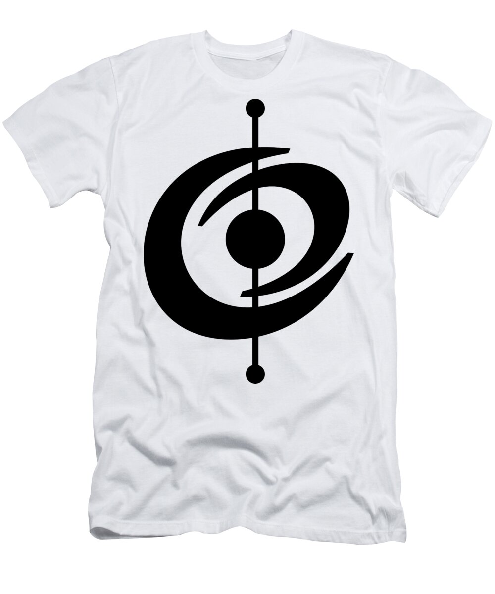  T-Shirt featuring the digital art Atomic Shape 2 by Donna Mibus