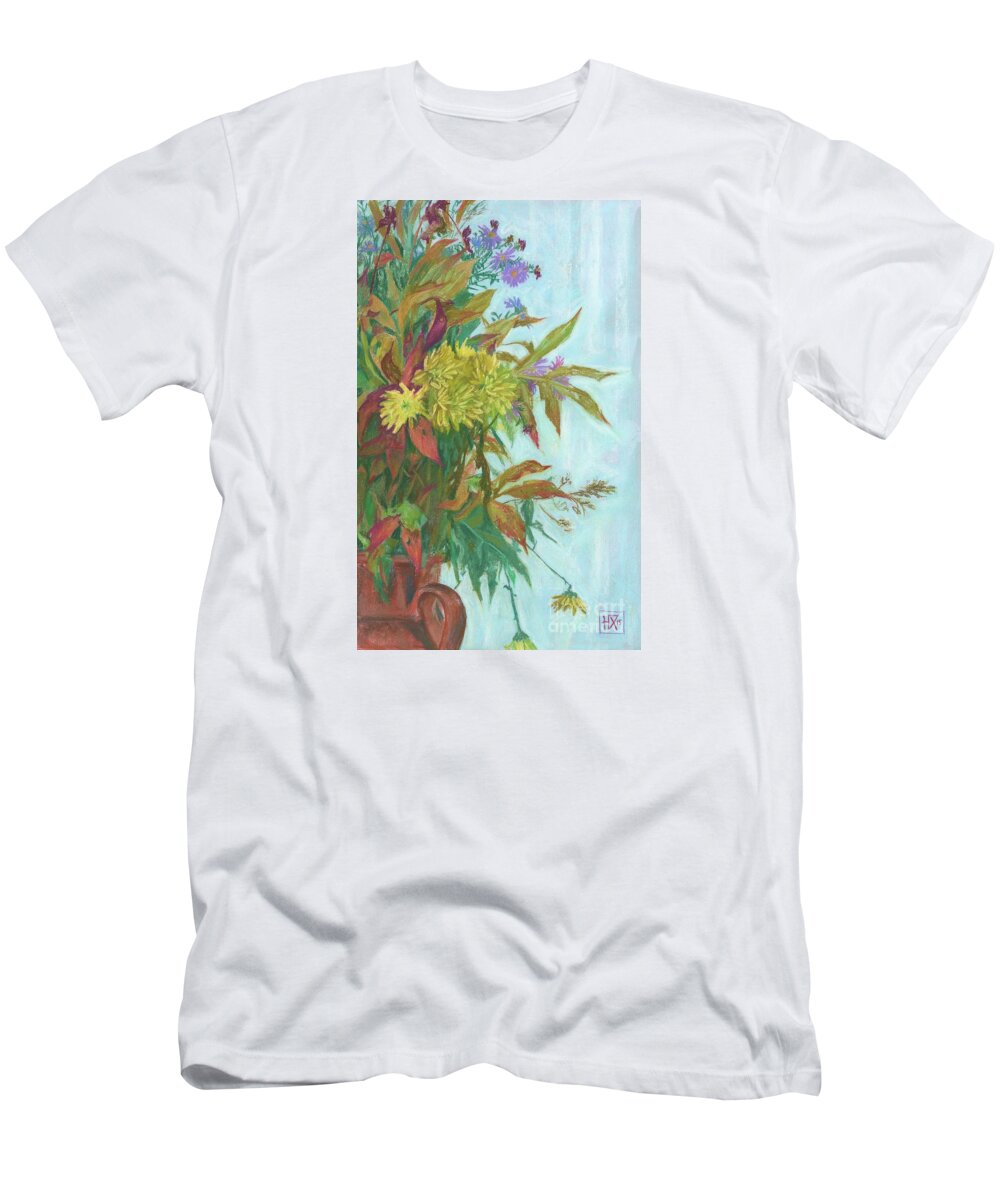 Chrysanthemum T-Shirt featuring the pastel Chrysanthemum, Autumn Bouquet by Julia Khoroshikh