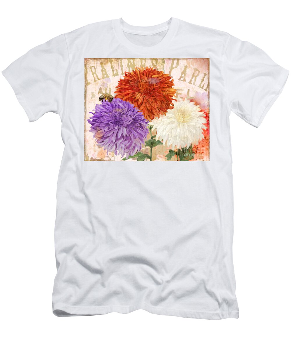 Autumn T-Shirt featuring the painting Autumn Chrysanthemums by Mindy Sommers