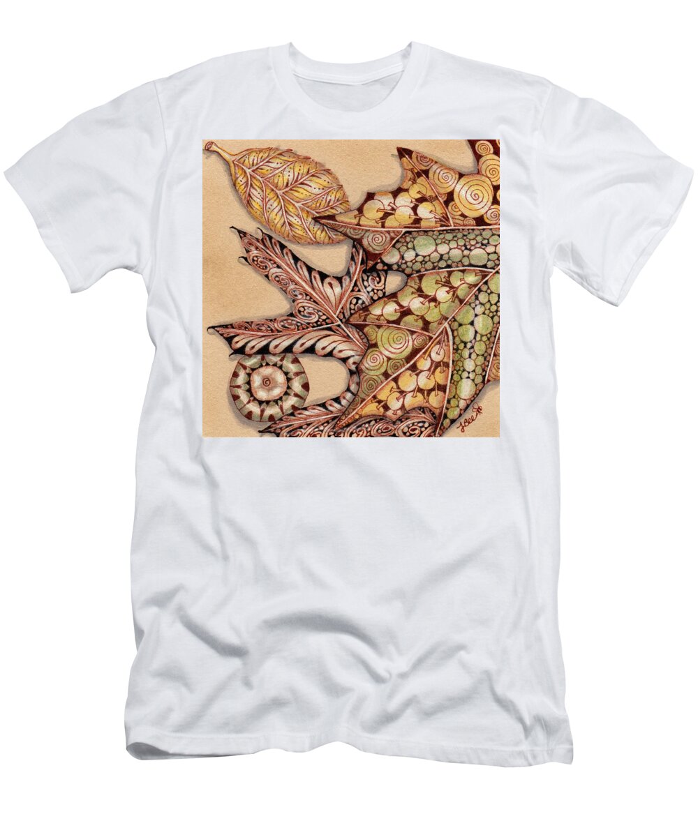 Autumn T-Shirt featuring the drawing Autumn Splendor by Jan Steinle