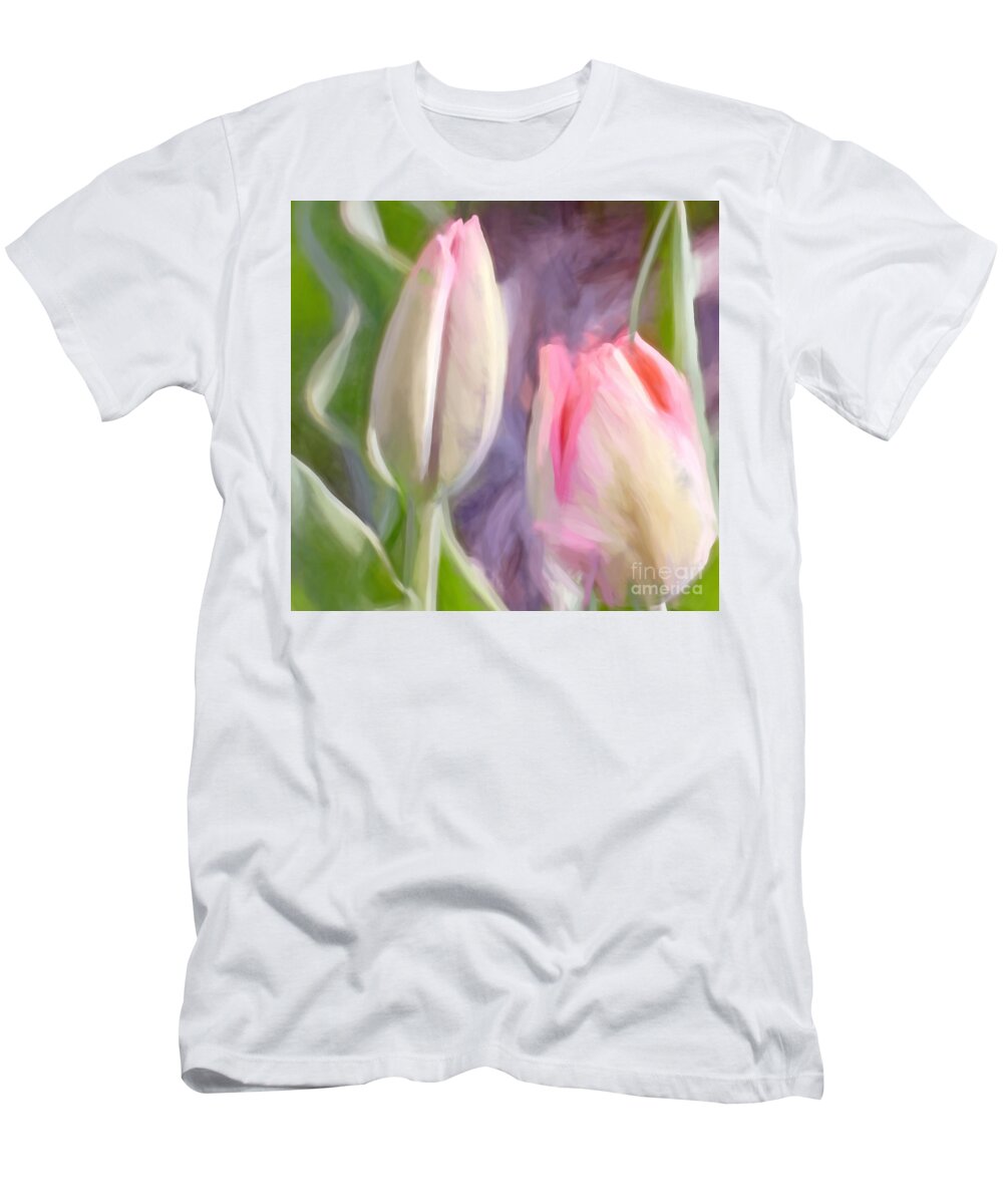Tulips T-Shirt featuring the photograph Awaiting Opening Day 3 by Kerri Farley
