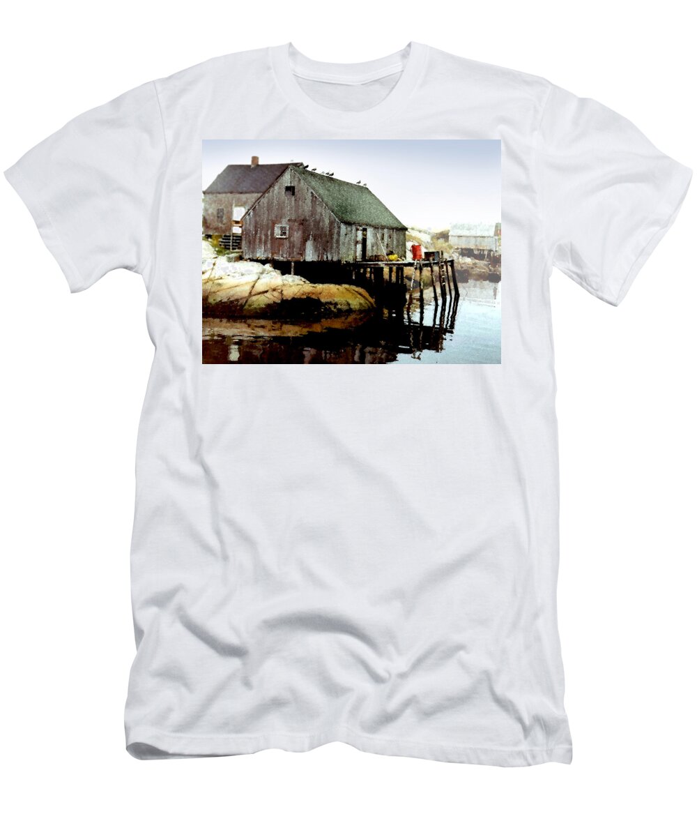 Sea T-Shirt featuring the painting Awaiting the Catch by Paul Sachtleben