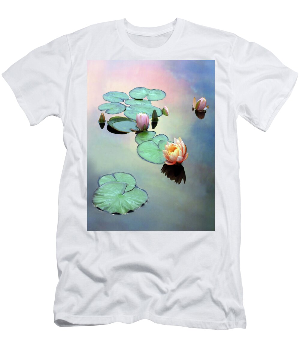 Water Lily. Lotus T-Shirt featuring the photograph Awaken by Jessica Jenney