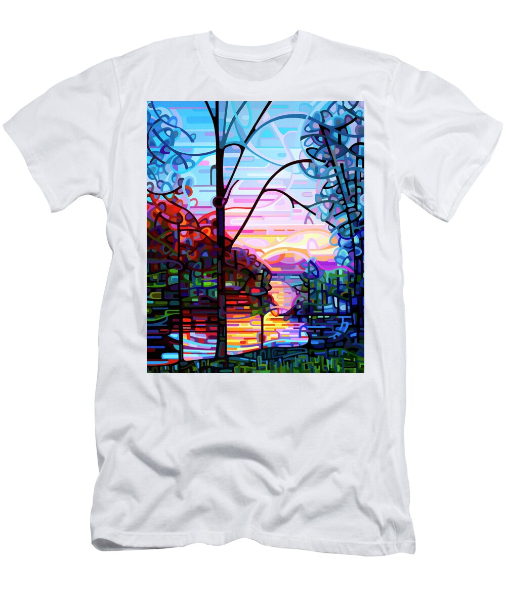 Landscape T-Shirt featuring the painting Awakening by Mandy Budan