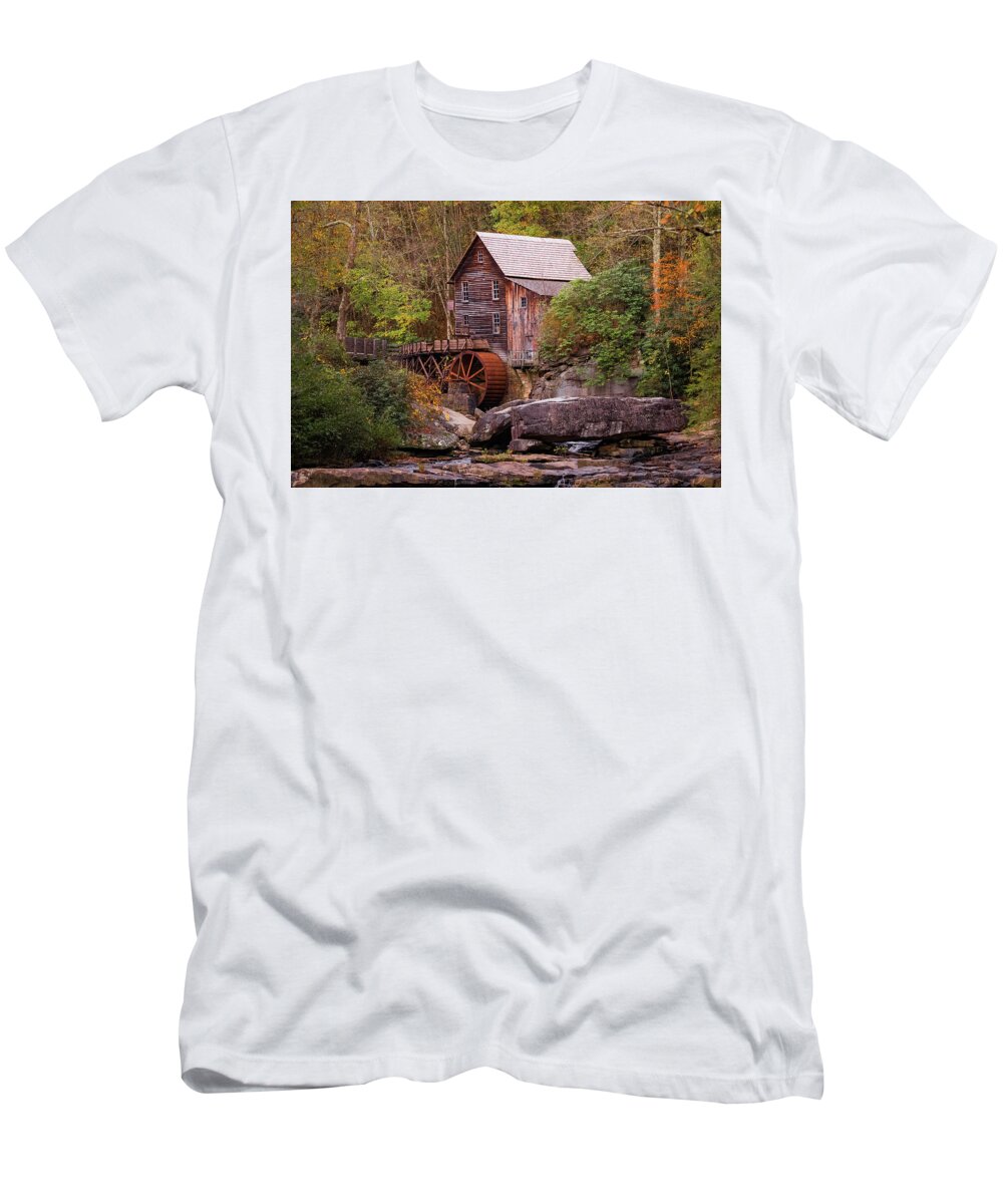 Babcock State Park T-Shirt featuring the photograph Babcock Mill 6 47 52 by Joe Kopp