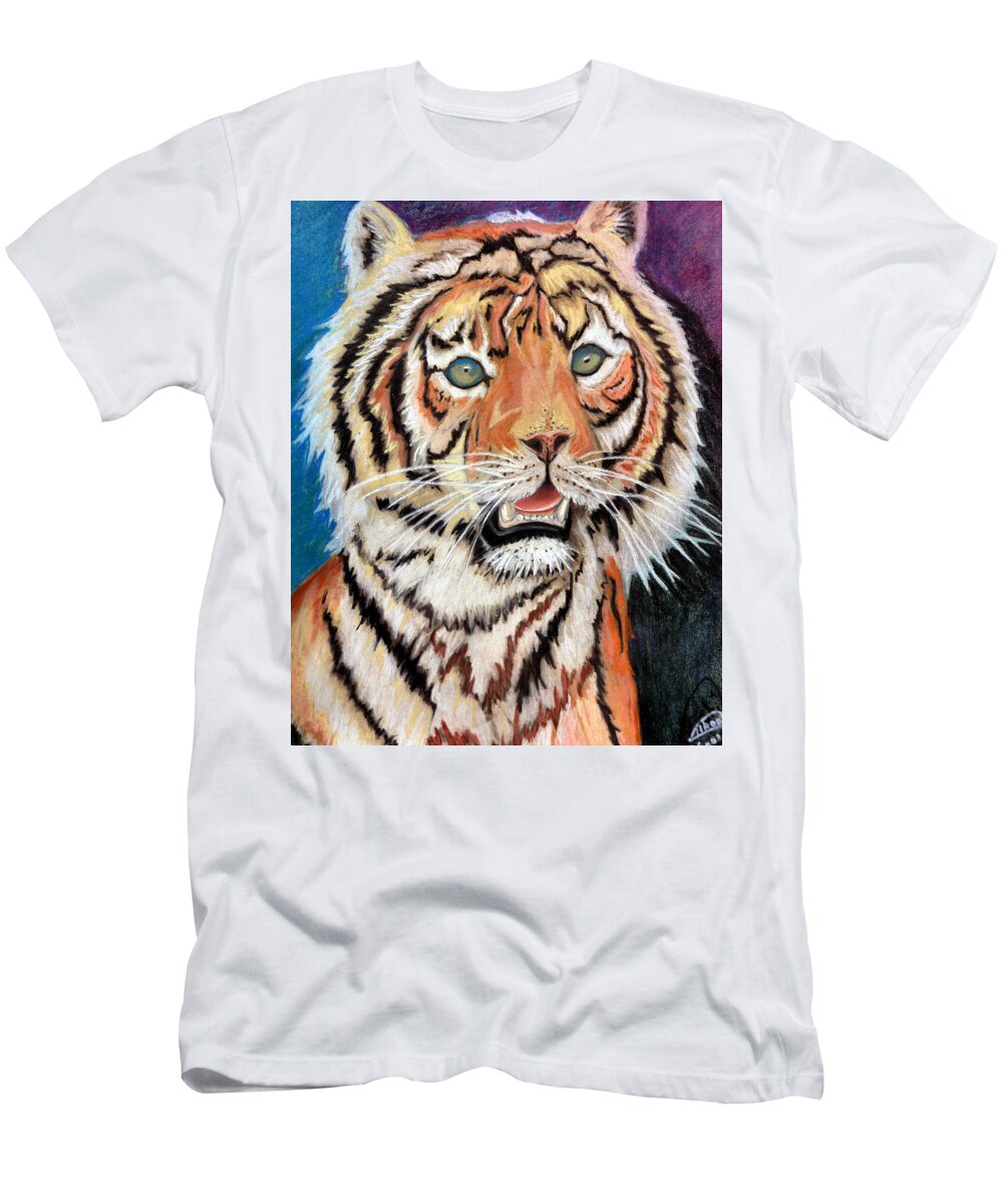 Tiger T-Shirt featuring the pastel Baby Tiger by Alban Dizdari
