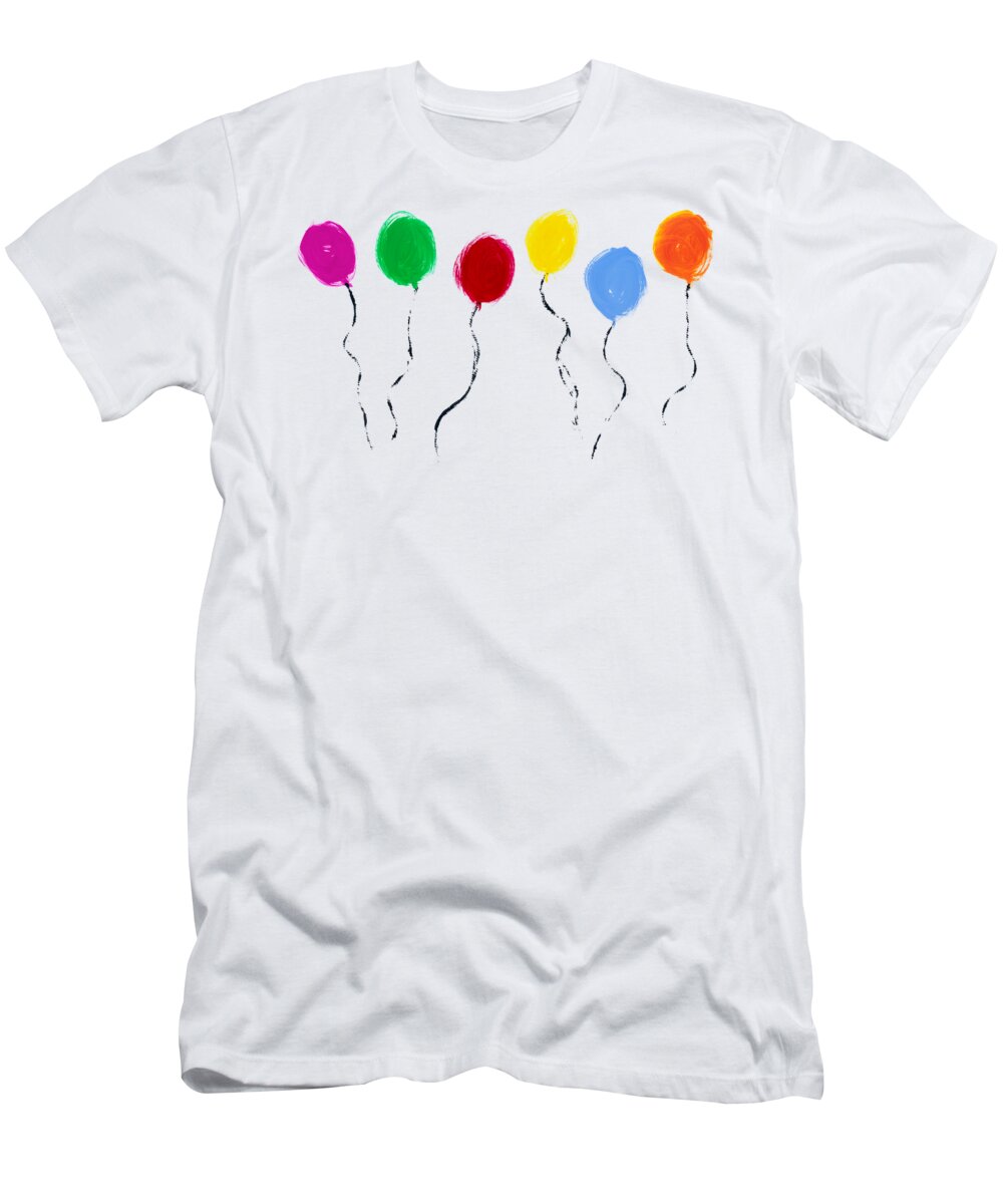 Painted Balloons T-Shirt featuring the painting Balloons by Tim Gainey