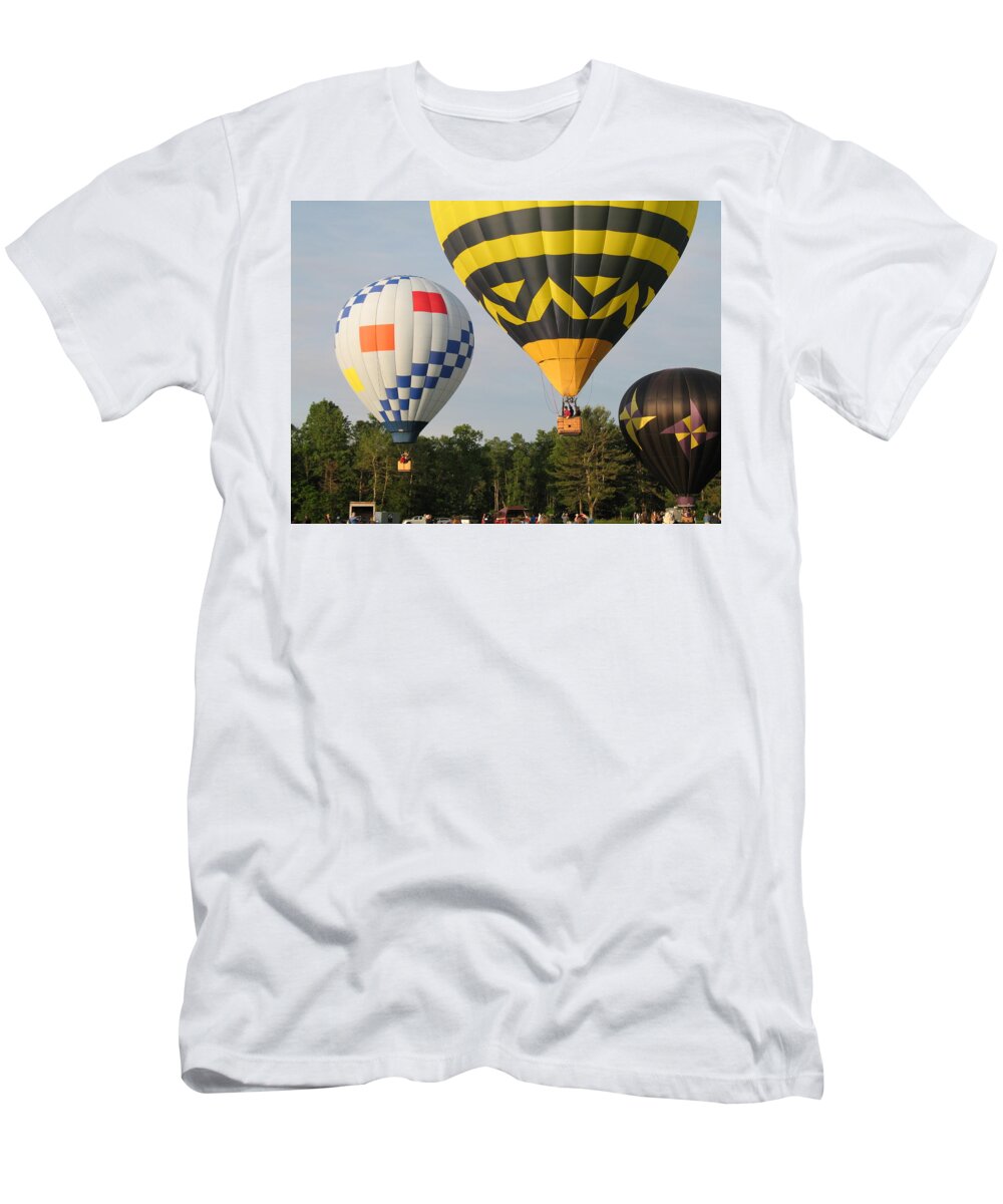Hot Air Balloon T-Shirt featuring the photograph Balloons Up and Away by Ed Smith