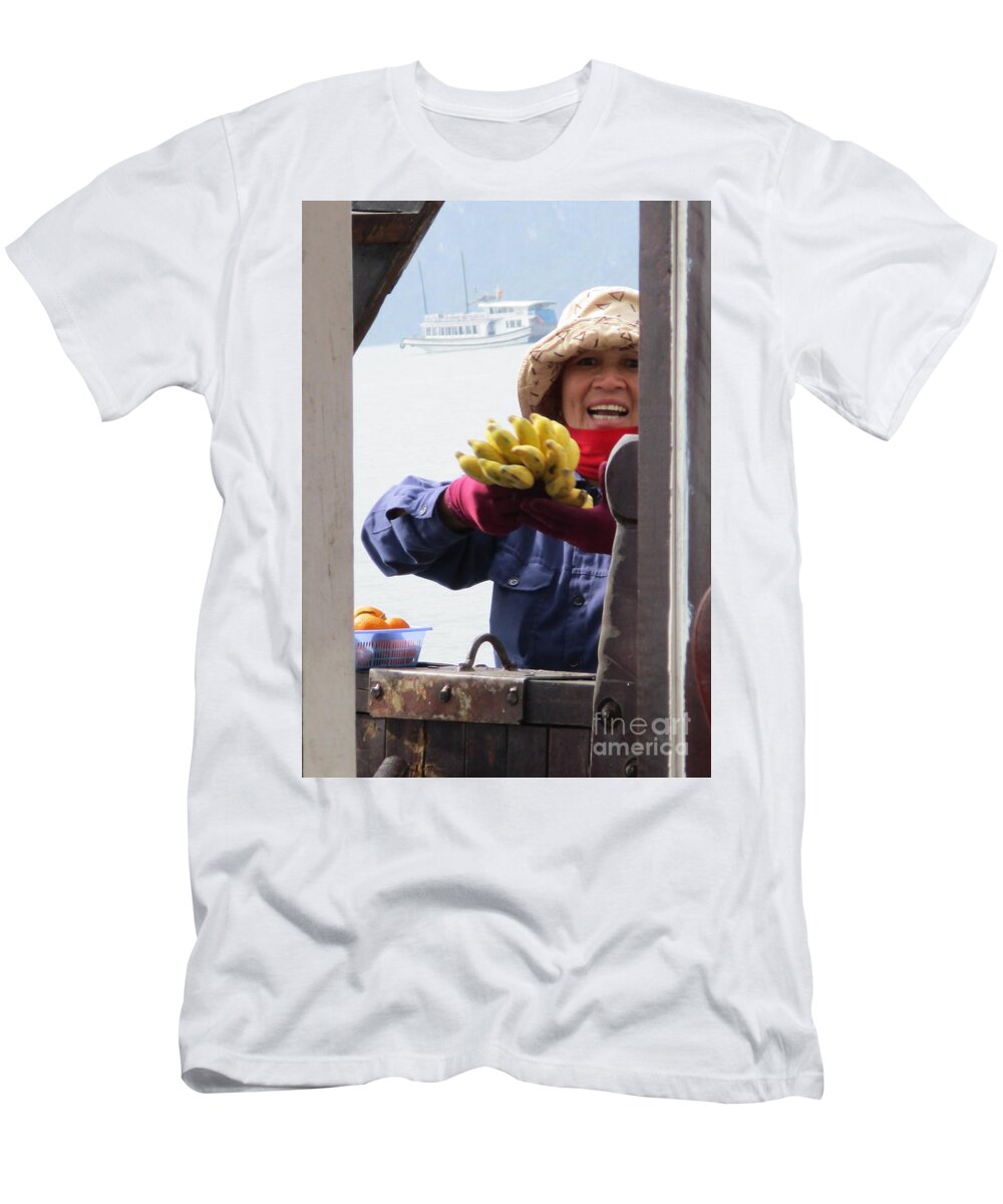 Banana T-Shirt featuring the photograph Banana Vendor by Randall Weidner