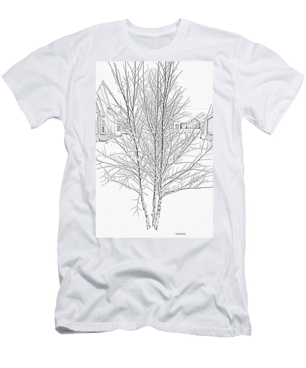 Bare T-Shirt featuring the photograph Bare Naked Tree by Roberta Byram