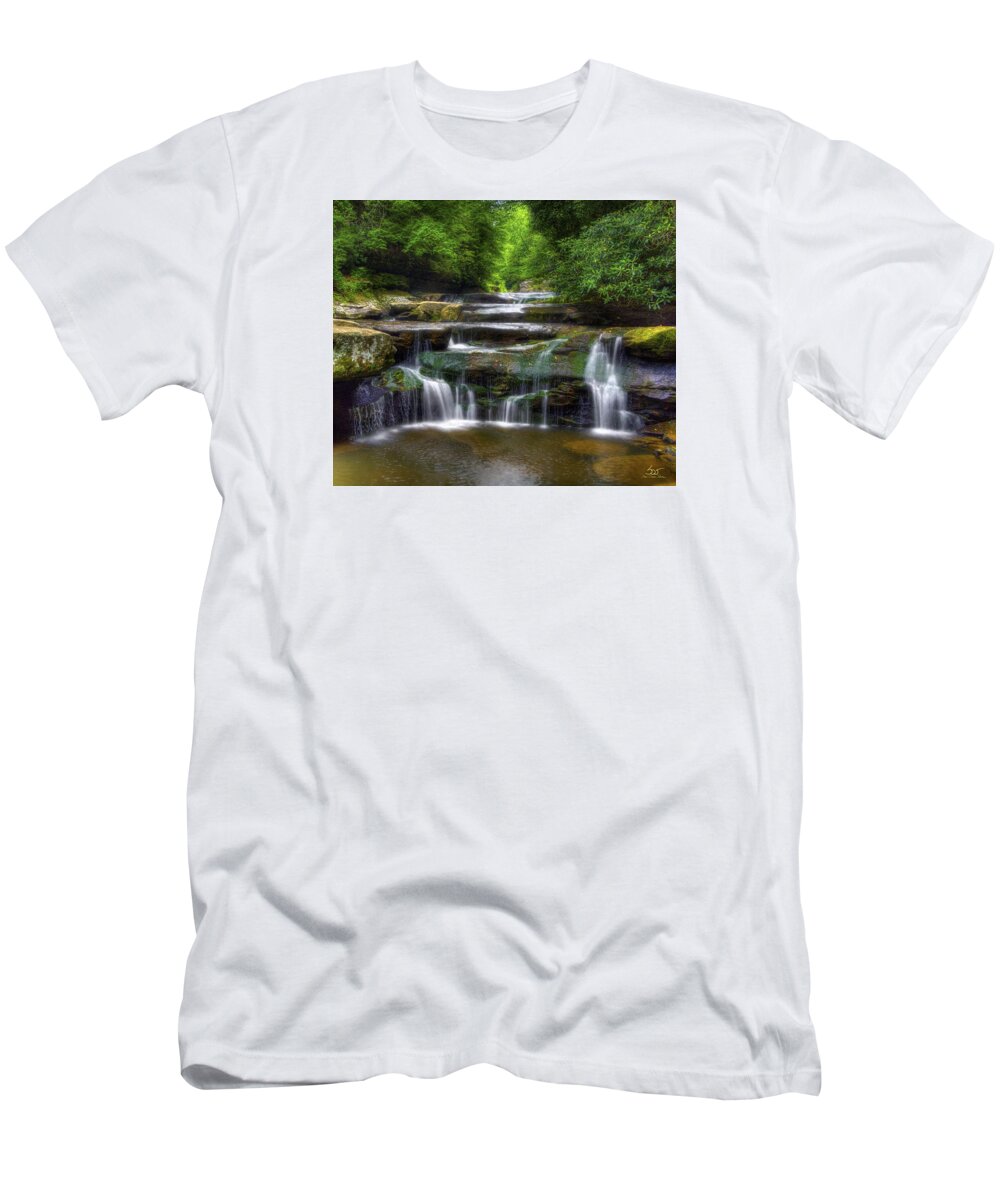 Bark Camp T-Shirt featuring the photograph Bark Creek #1 by Sam Davis Johnson