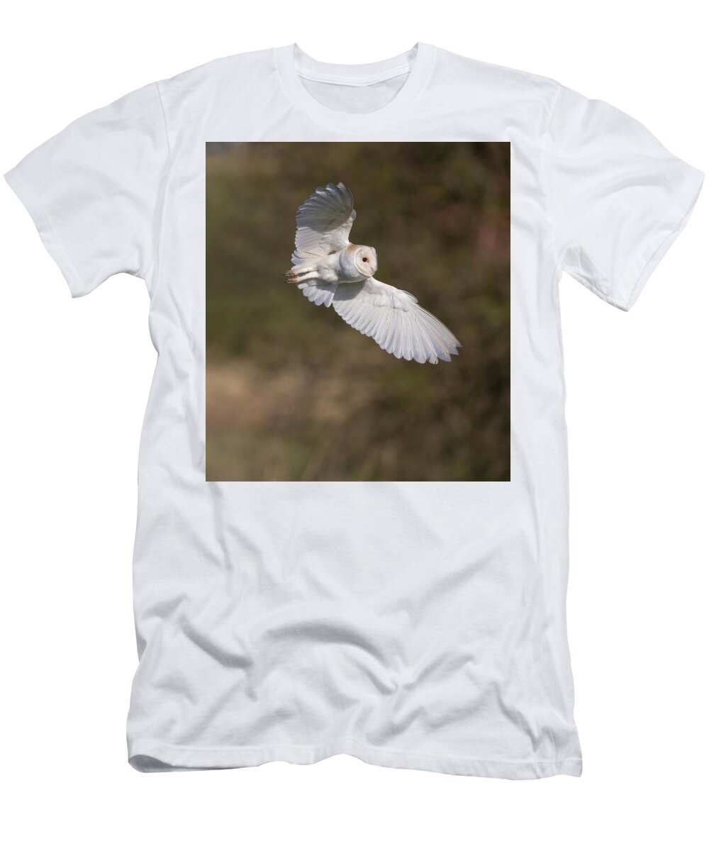 Barn Owl T-Shirt featuring the photograph Barn Owl Wings by Pete Walkden
