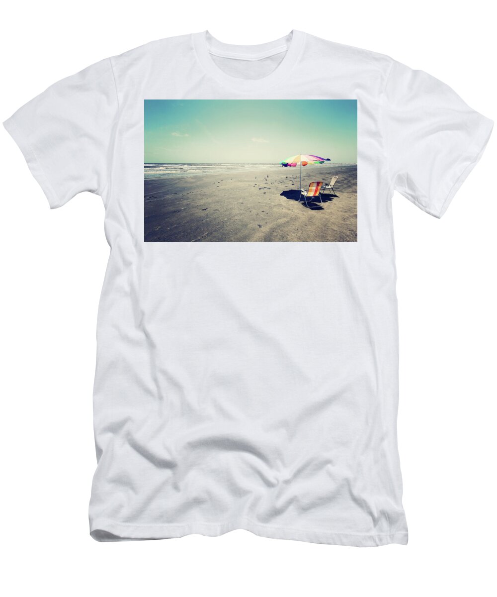 Umbrella T-Shirt featuring the photograph Beach Day by Trish Mistric