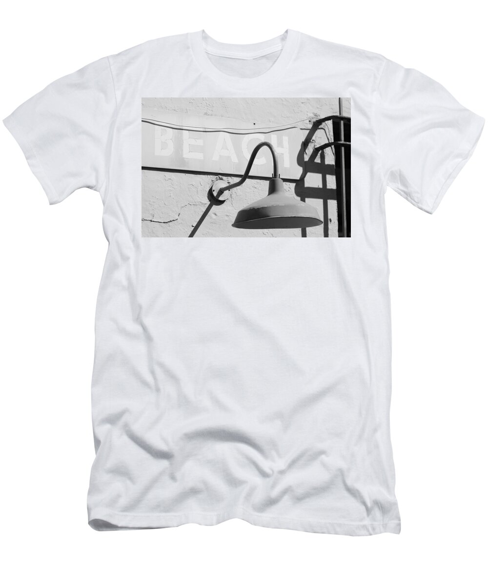 Black And White T-Shirt featuring the photograph Beach Light by Rob Hans