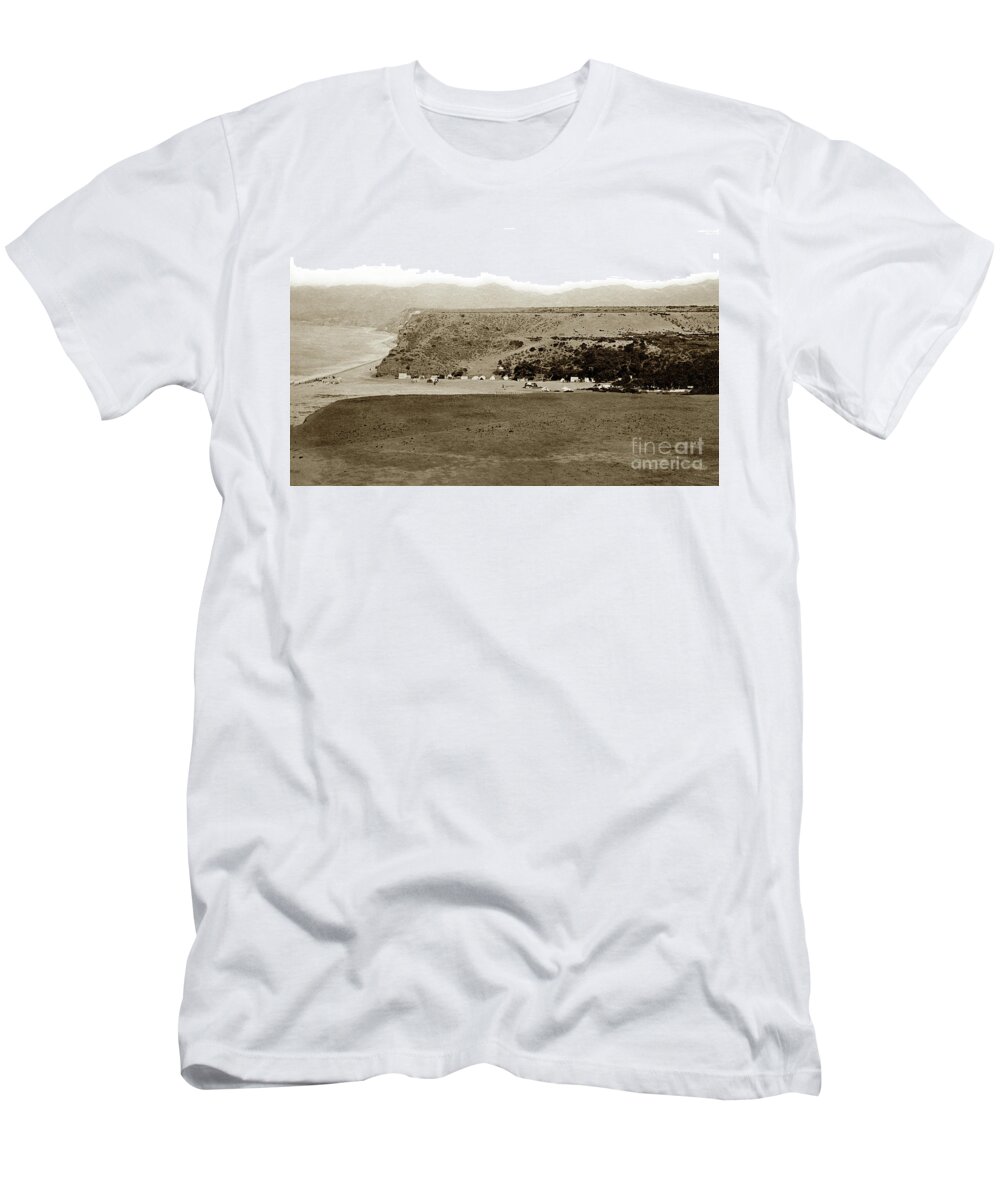  Canyon T-Shirt featuring the photograph Beach View at Santa Monica circa 1880 by Monterey County Historical Society