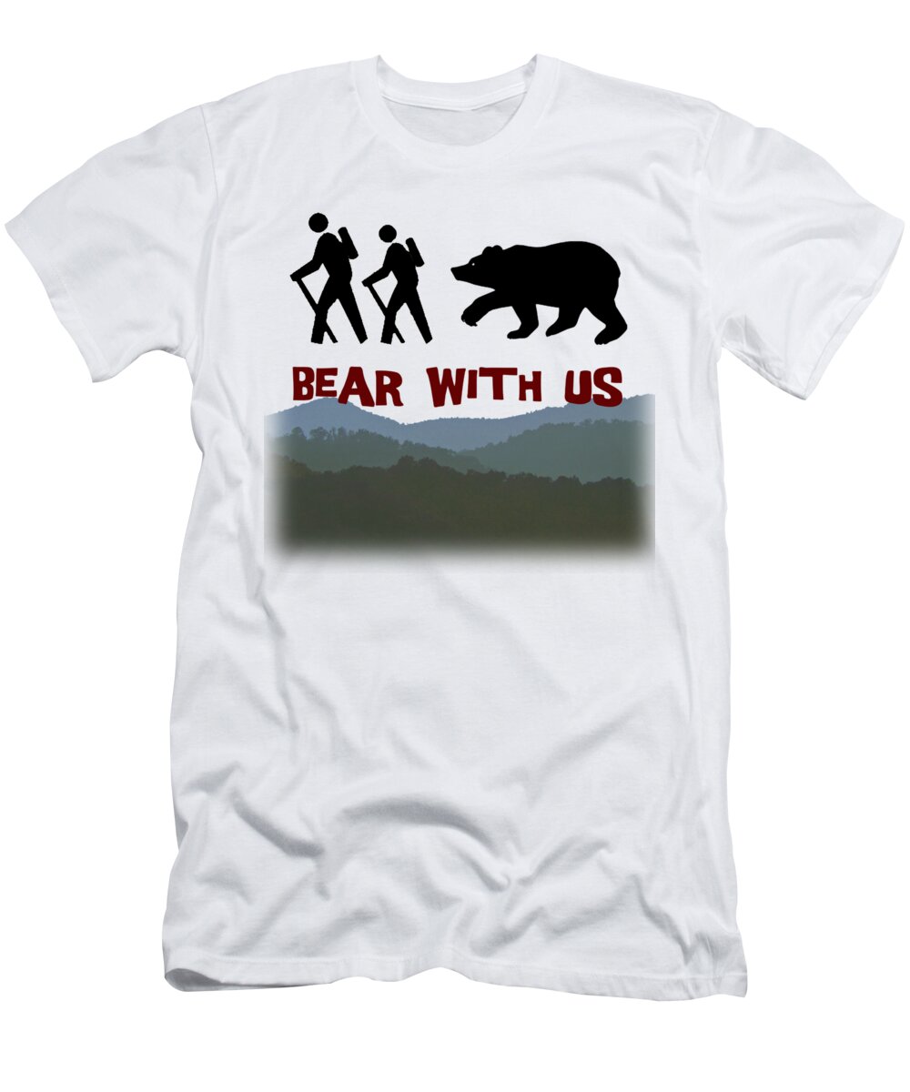 Bears T-Shirt featuring the digital art Bear With Us by John Haldane