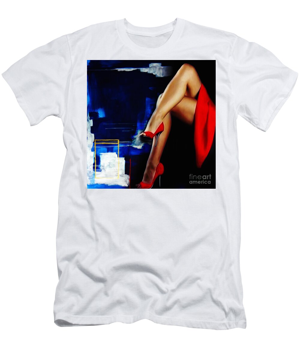 Dance T-Shirt featuring the painting Beautiful Legs 02 by Gull G