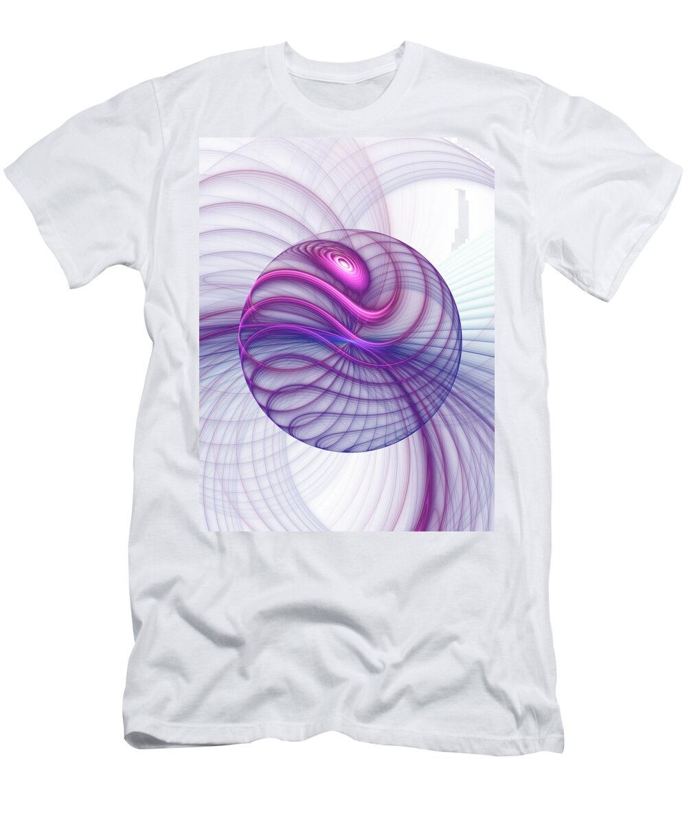 Abstract T-Shirt featuring the digital art Beautiful Movements Fractal Art by Gabiw Art