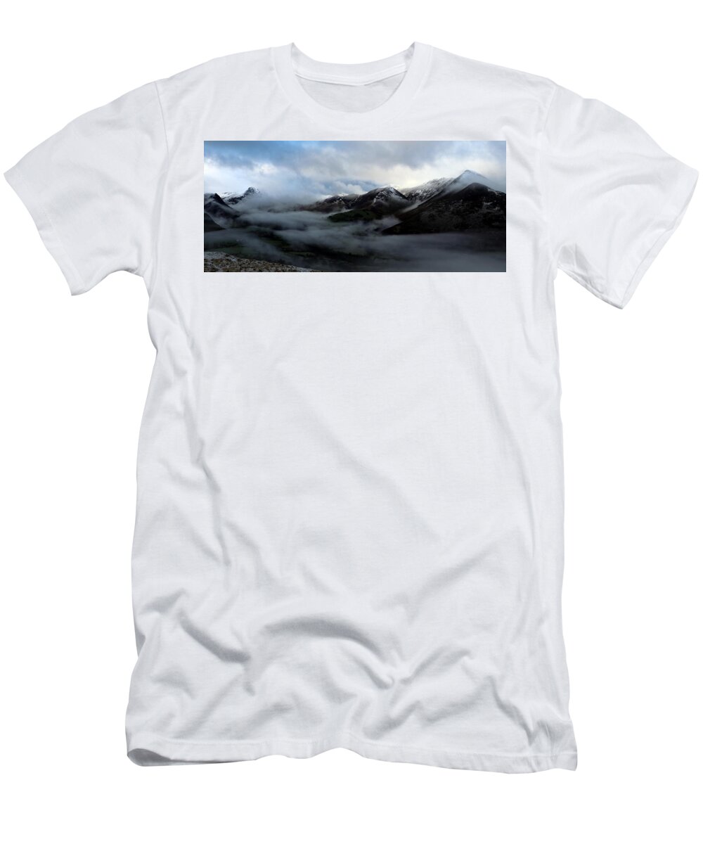 Nature T-Shirt featuring the photograph Beautiful panorama at Catbells by Lukasz Ryszka