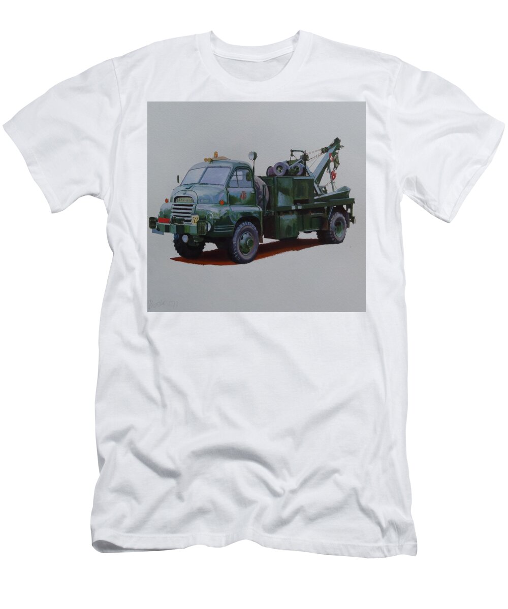 Bedford T-Shirt featuring the painting Bedford wrecker AFS by Mike Jeffries
