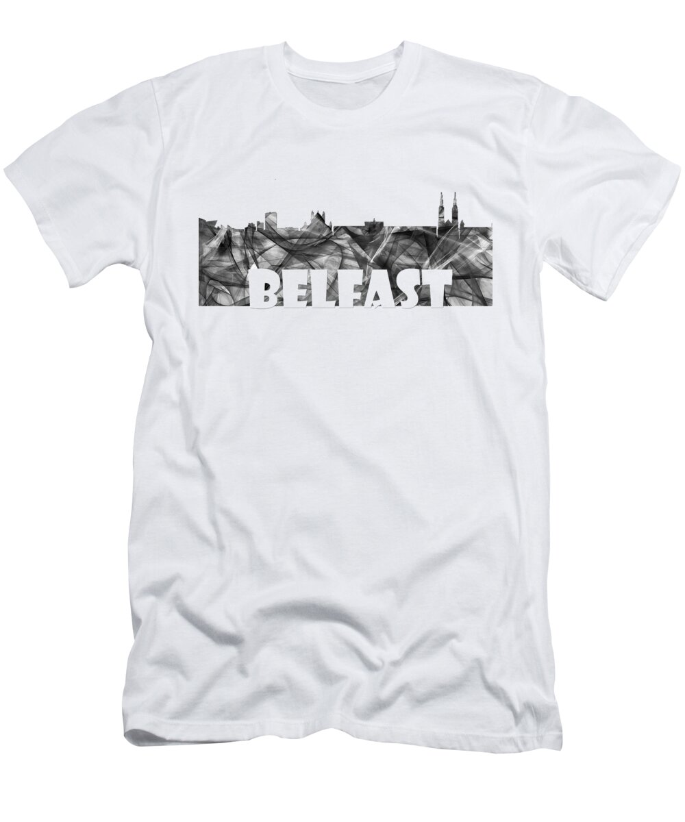 Belfast Ireland Skyline T-Shirt featuring the digital art Belfast Ireland Skyline by Marlene Watson