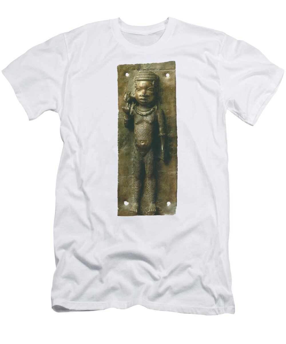Photograph. Basrelief Of A Young Princess From The Kingdom Of Benin T-Shirt featuring the photograph Benin 7 by Chinazor Onianwah