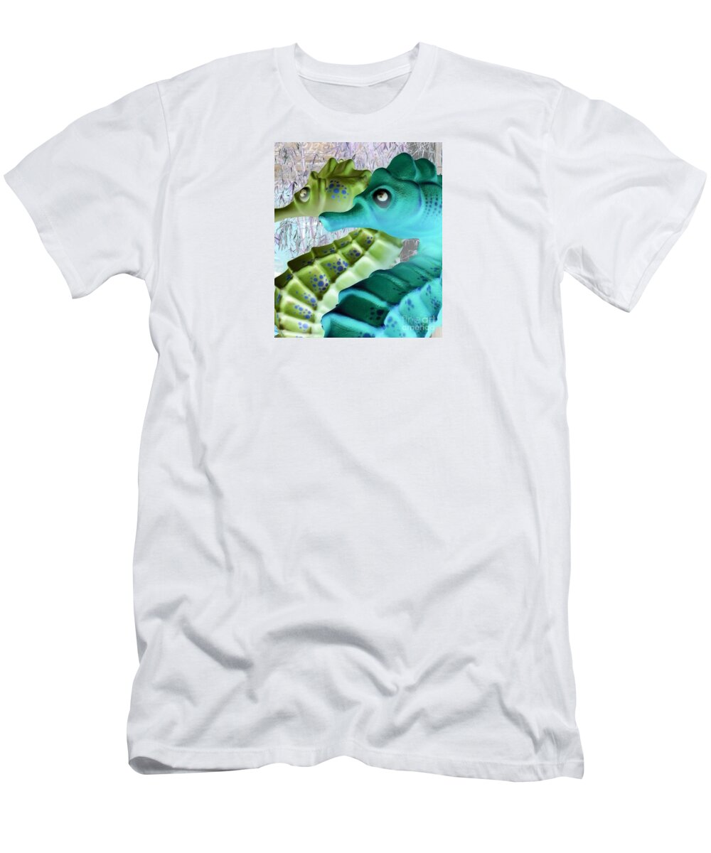 Seahorses T-Shirt featuring the photograph Besties by Barbara Leigh Art