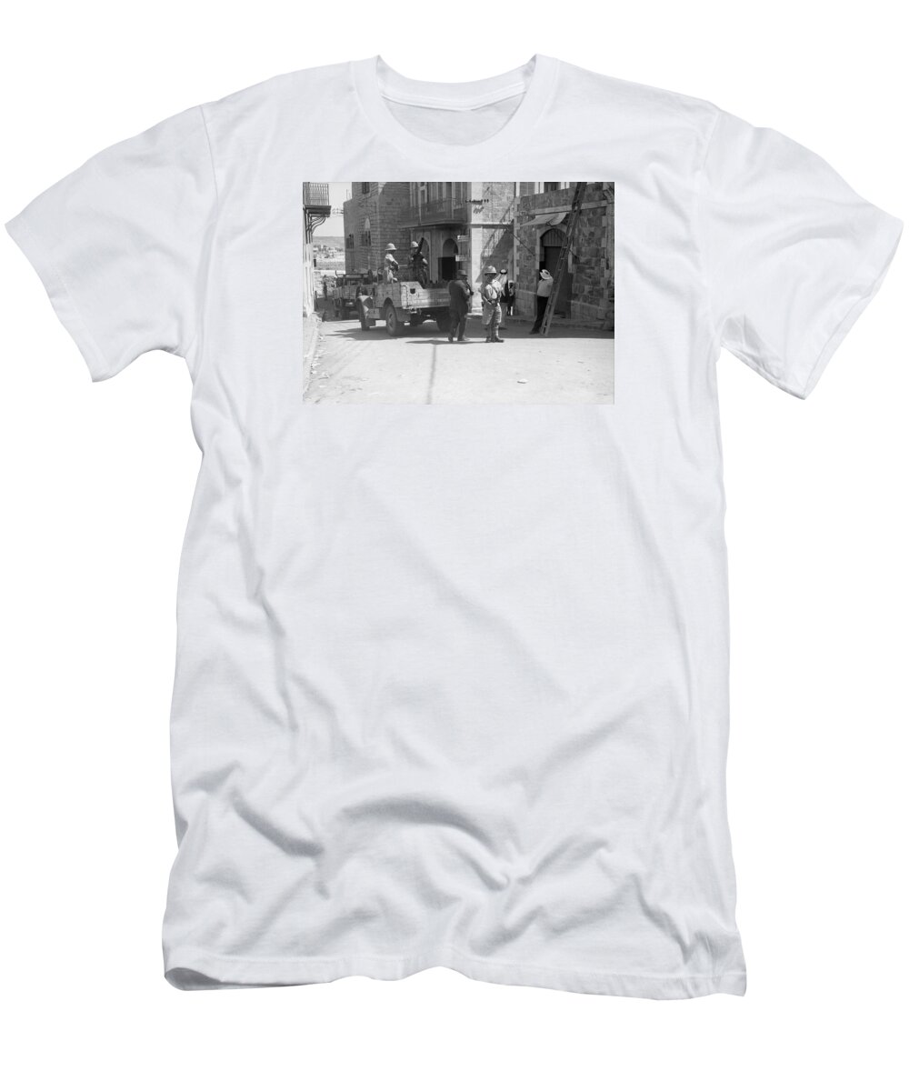 Bethlehem T-Shirt featuring the photograph Bethlehem Post Office 1938 by Munir Alawi