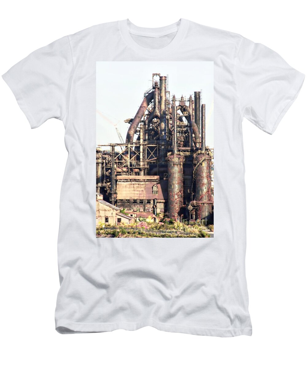 Marcia Lee Jones T-Shirt featuring the photograph Bethlehem Steel # 14 by Marcia Lee Jones