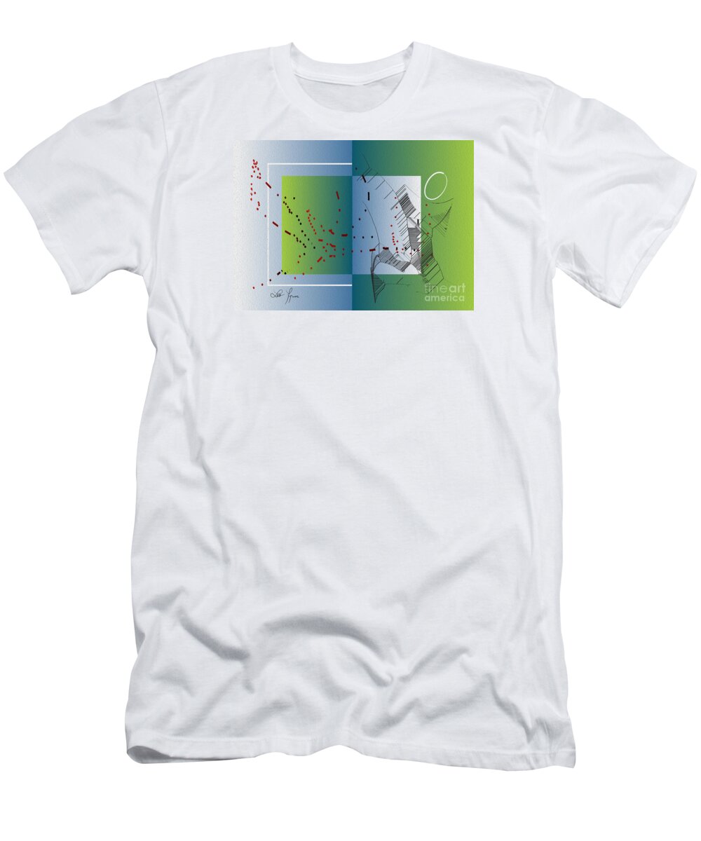 Me T-Shirt featuring the digital art Between Heaven And Me by Leo Symon