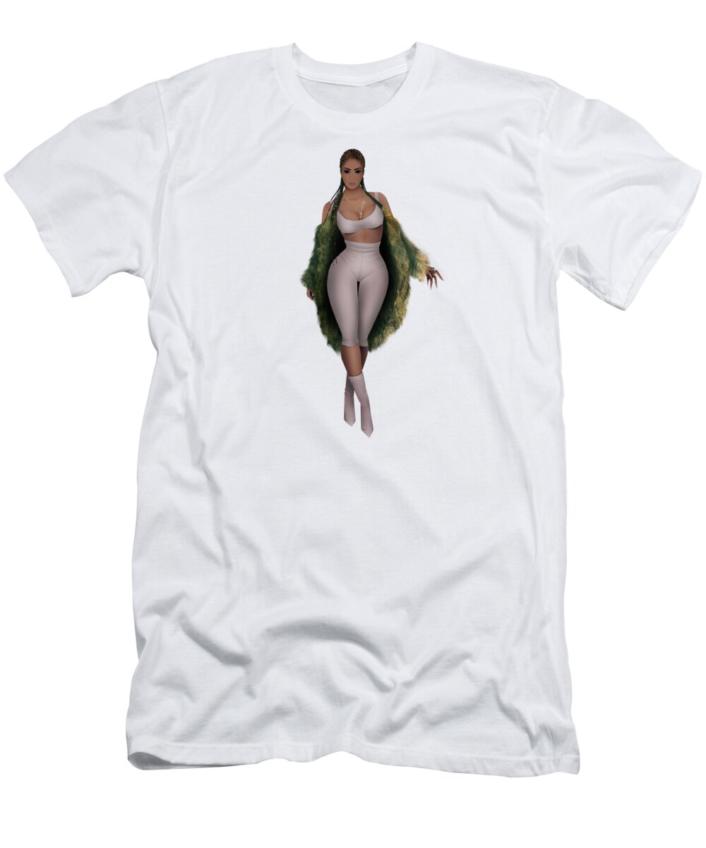 Beyonce T-Shirt featuring the digital art Beyonce - Don't Hurt Yourself by Bo Kev